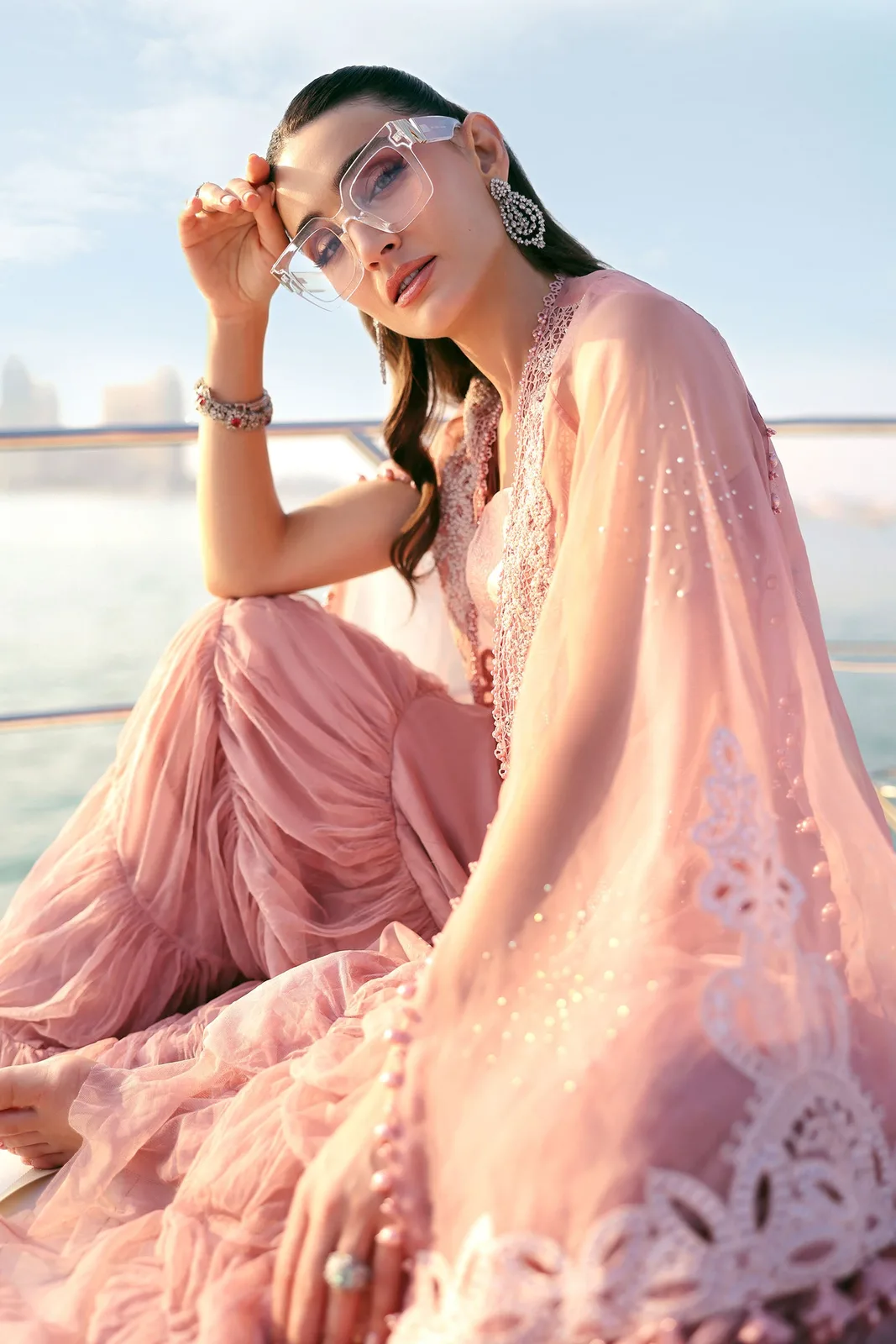 3 Piece Unstitched Embroidered Organza Suit