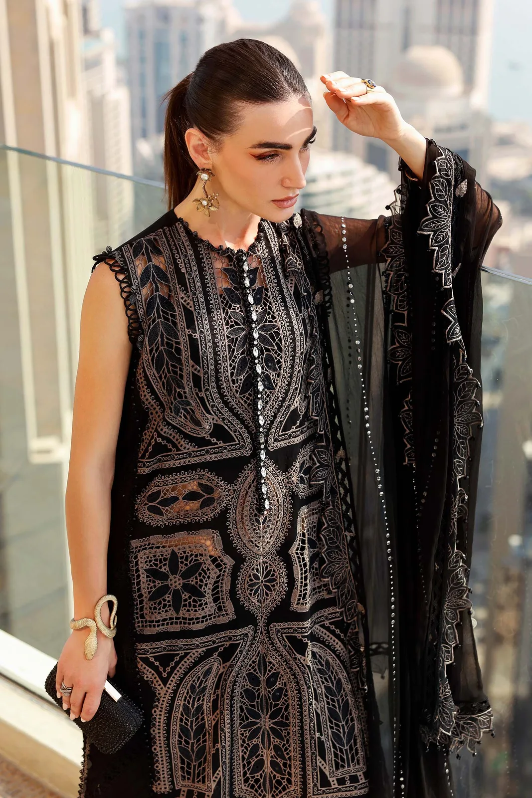 3 Piece Unstitched Embroidered Lawn Suit