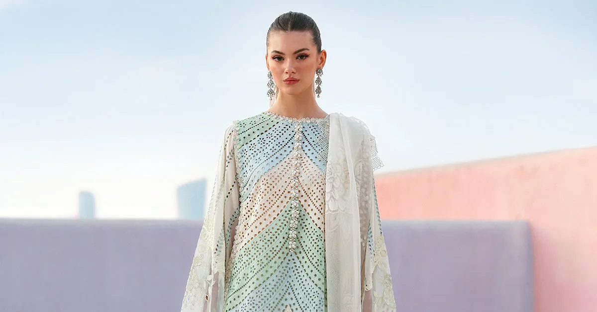 3 Piece Unstitched Embroidered Lawn Suit