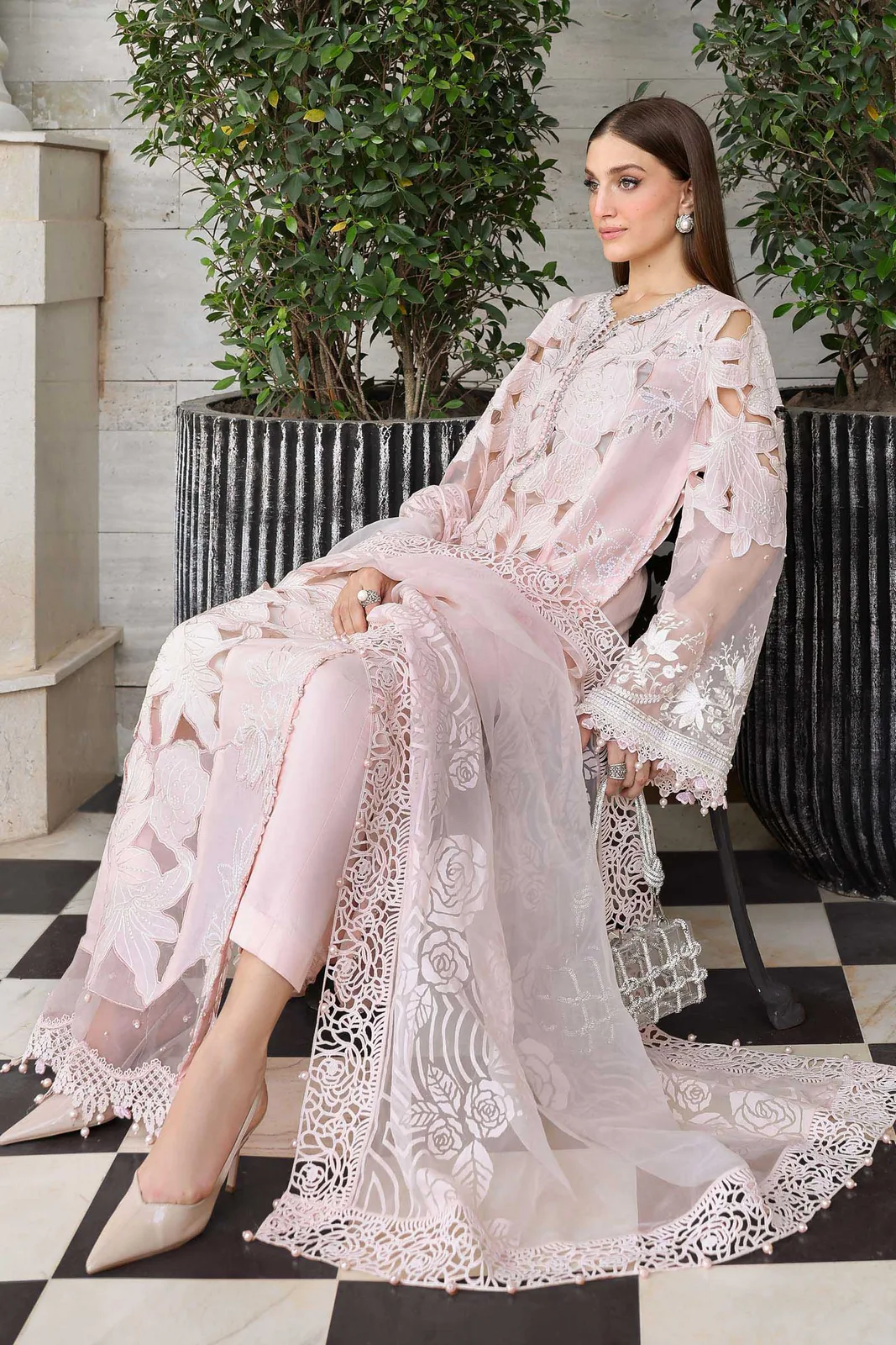 3 Piece Unstitched Embroidered Lawn Suit