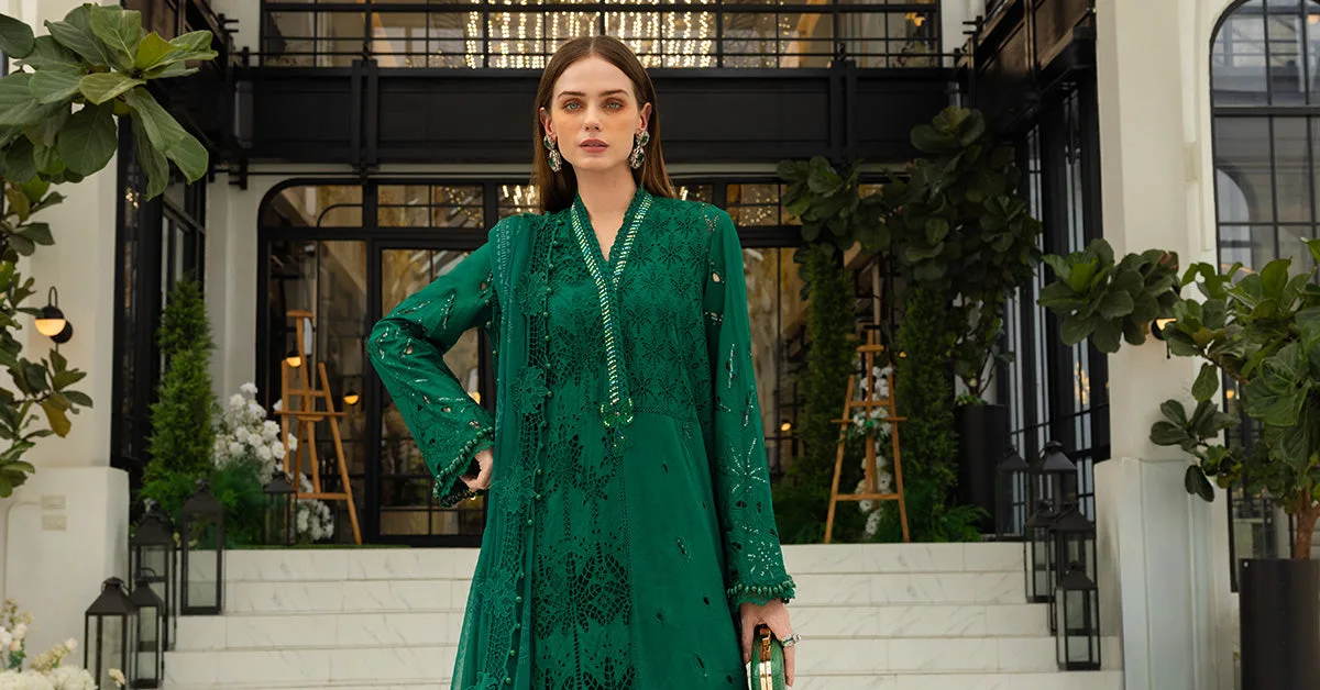 3 Piece Unstitched Embroidered Lawn Suit