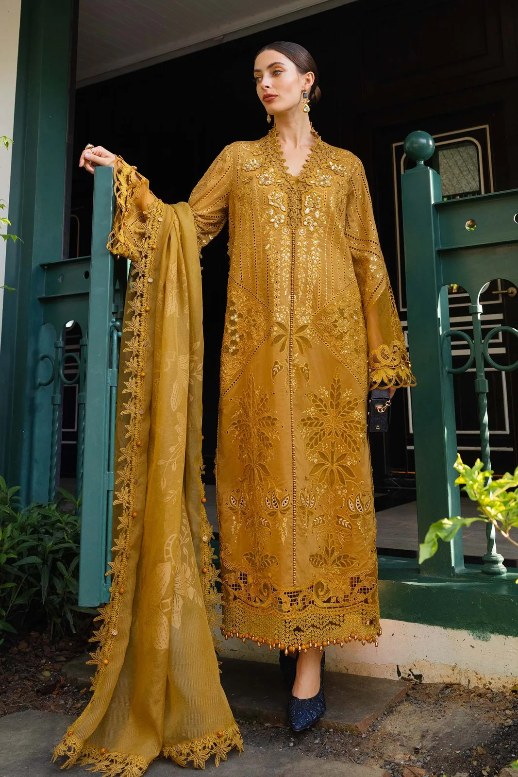 3 Piece Unstitched Embroidered Lawn Suit