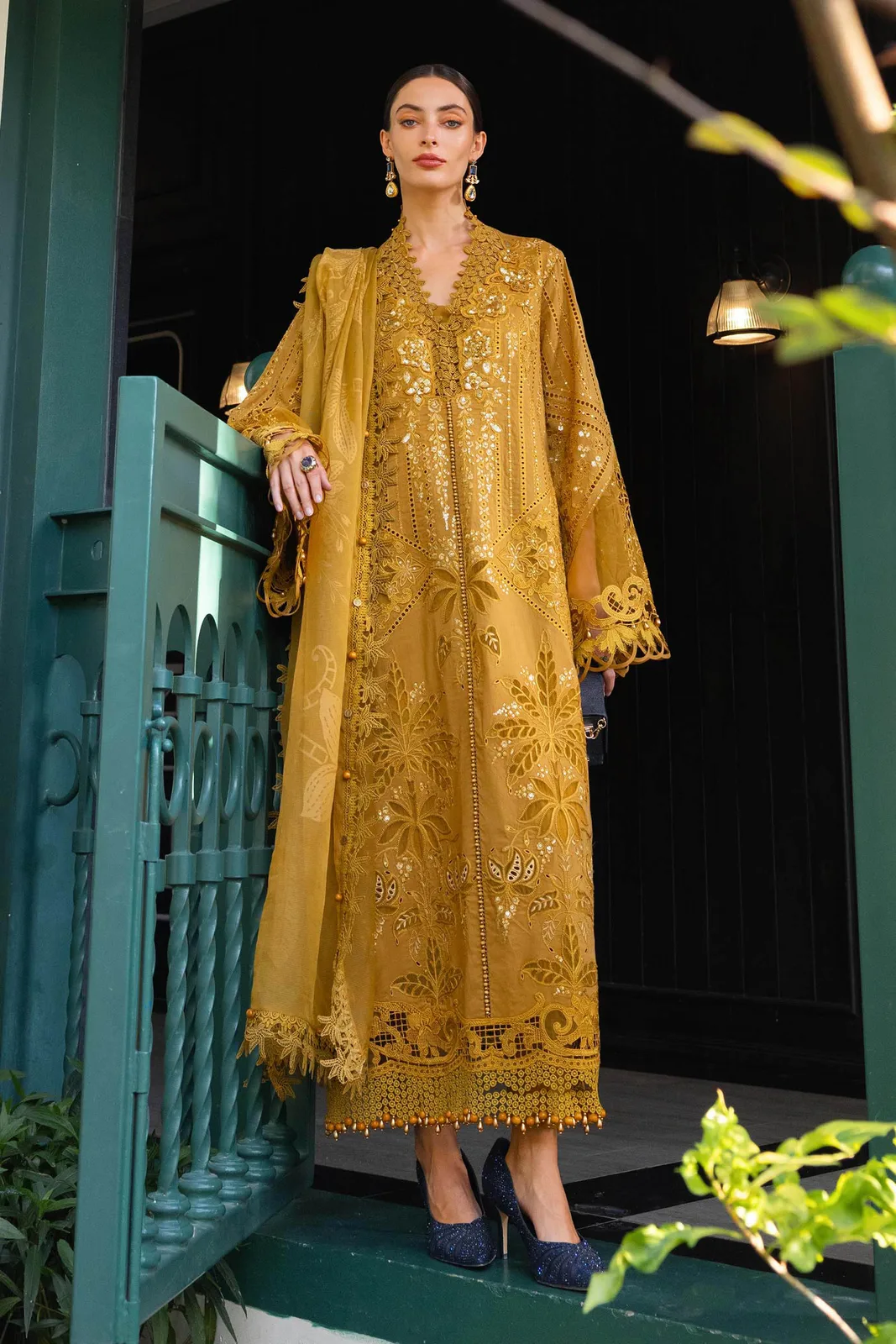 3 Piece Unstitched Embroidered Lawn Suit