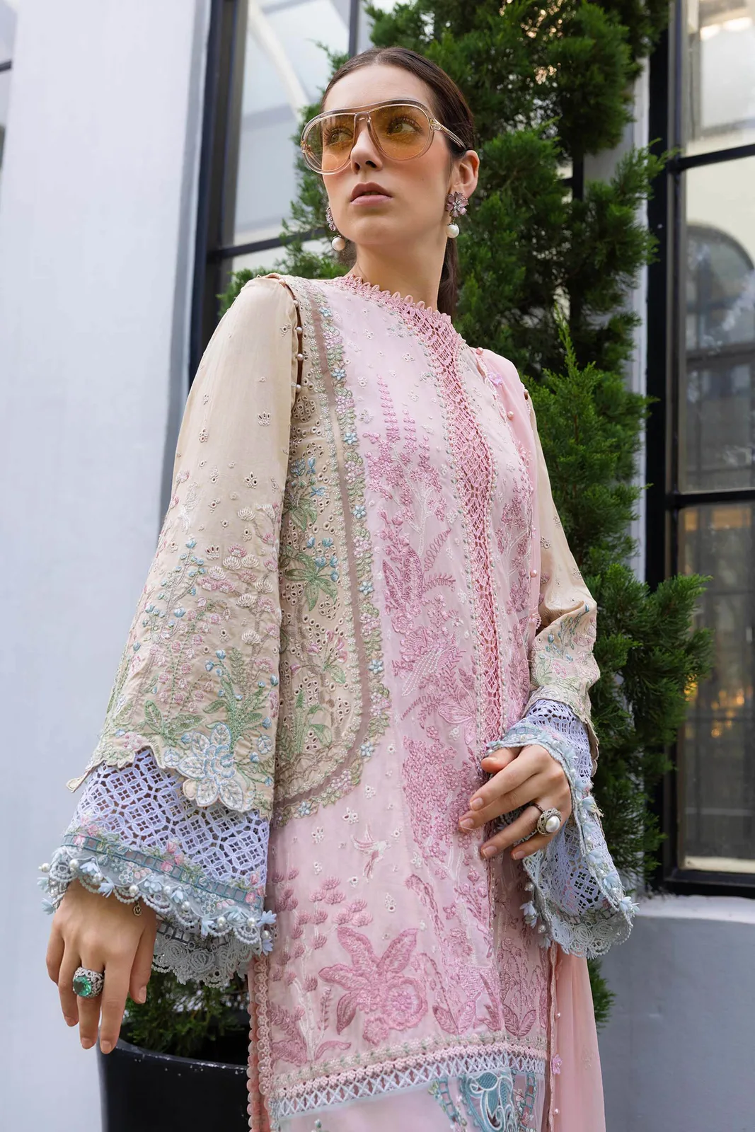 3 Piece Unstitched Embroidered Lawn Suit