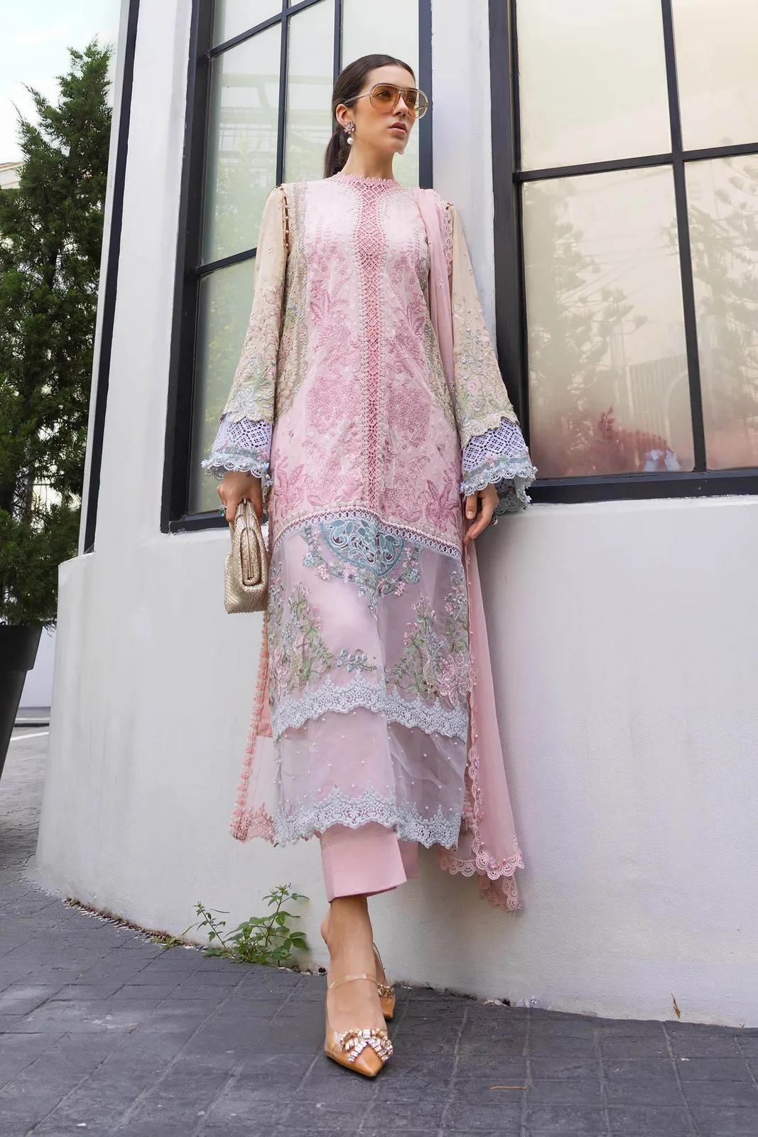 3 Piece Unstitched Embroidered Lawn Suit