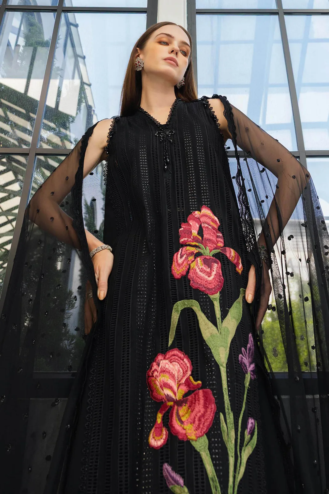 3 Piece Unstitched Embroidered Lawn Suit