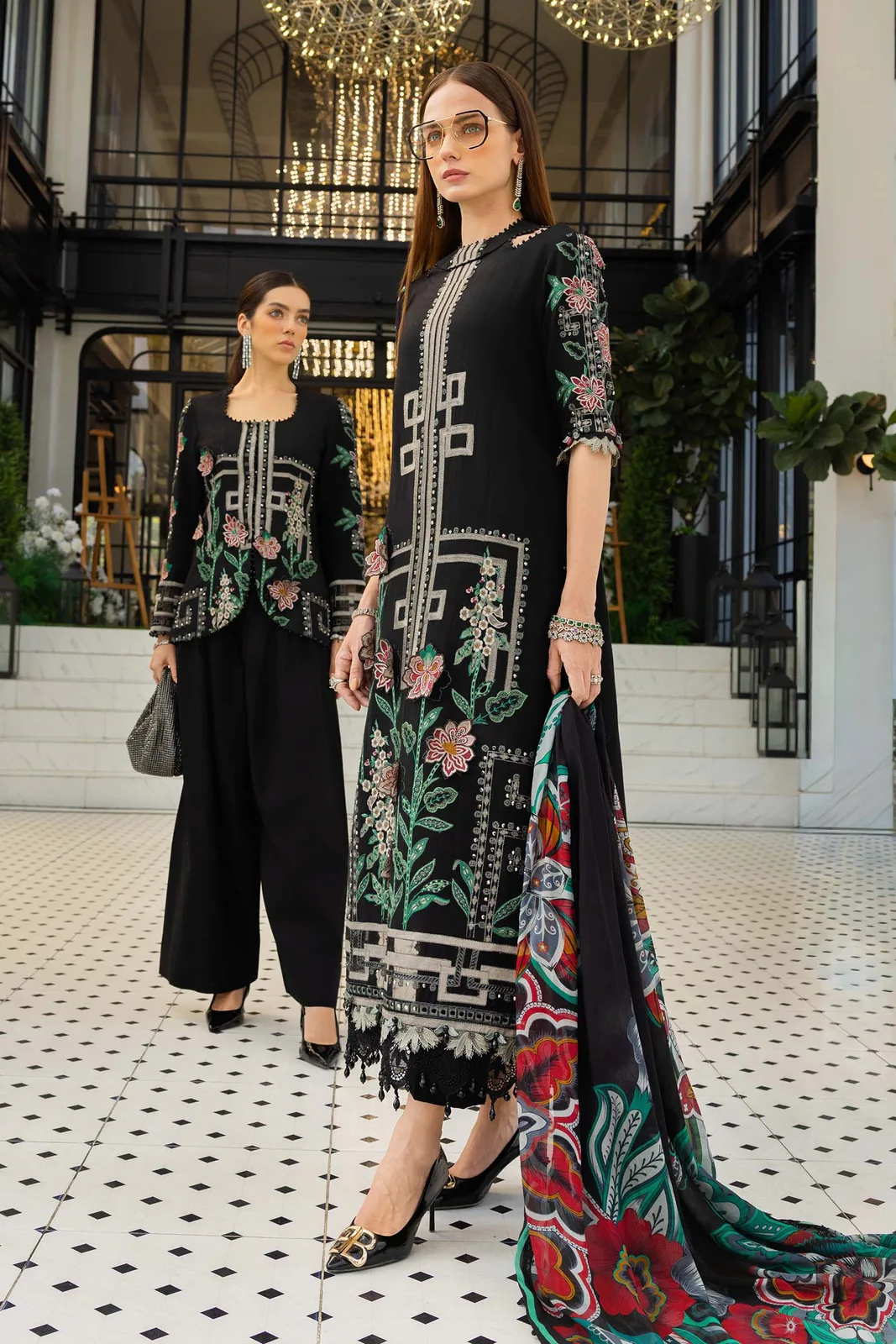 3 Piece Unstitched Embroidered Jacquard Lawn Suit