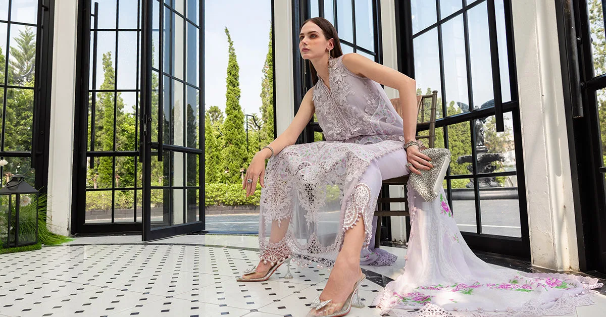 3 Piece Unstitched Embroidered Lawn Suit