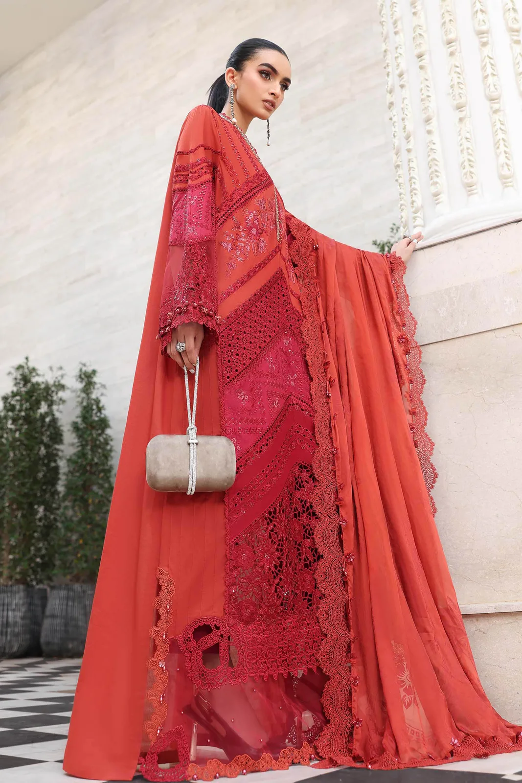3 Piece Unstitched Embroidered Lawn Suit