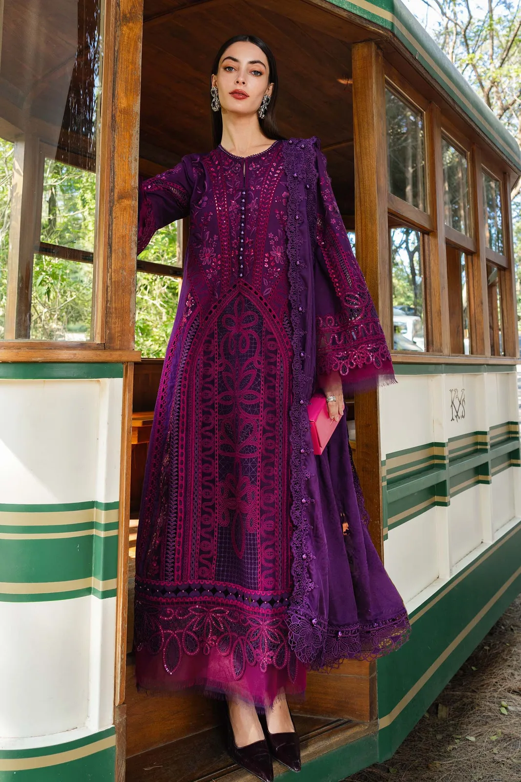 3 Piece Unstitched Embroidered Lawn Suit