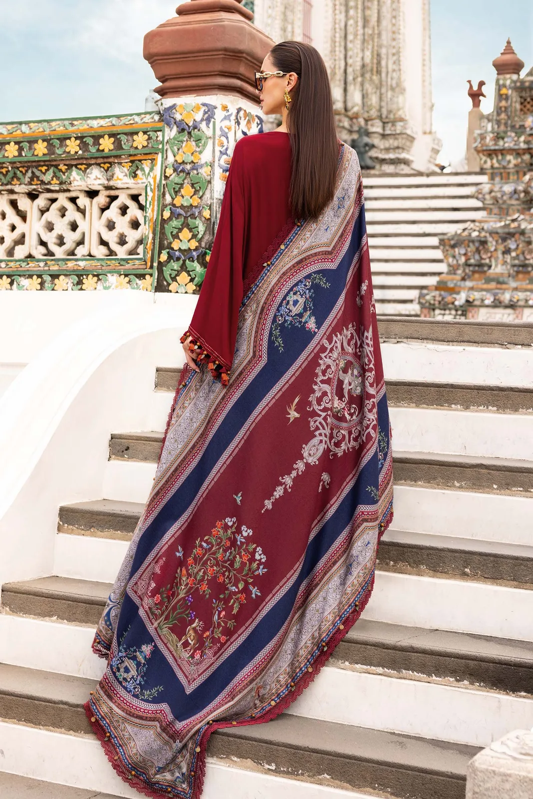 3 Piece Unstitched Embroidered Twill Linen Suit