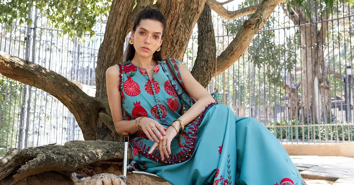3 Piece Unstitched Embroidered Lawn Suit