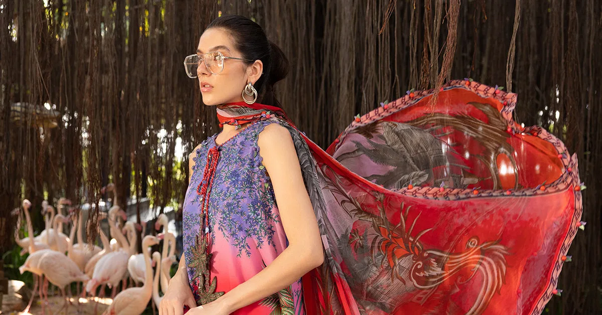 3 Piece Unstitched Embroidered Lawn Suit