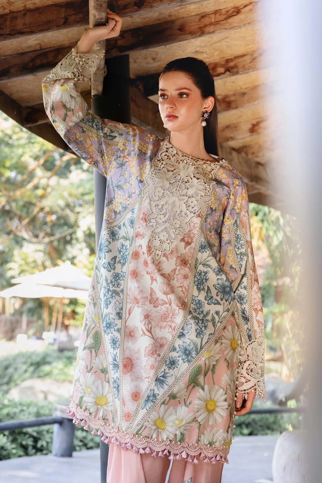 3 Piece Unstitched Embroidered Lawn Suit