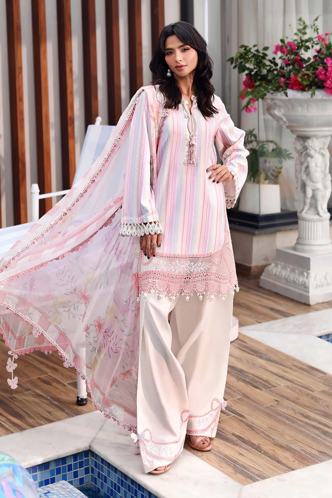 3 Piece Unstitched Embroidered Jacquard Suit