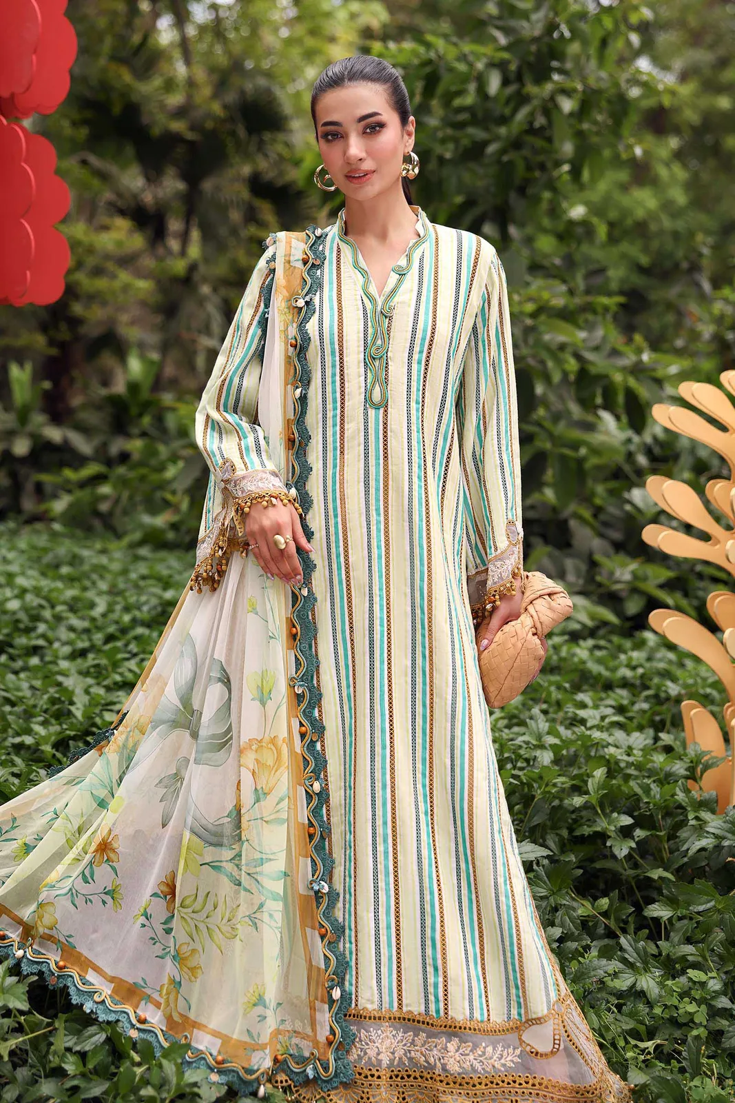 3 Piece Unstitched Embroidered Jacquard Suit