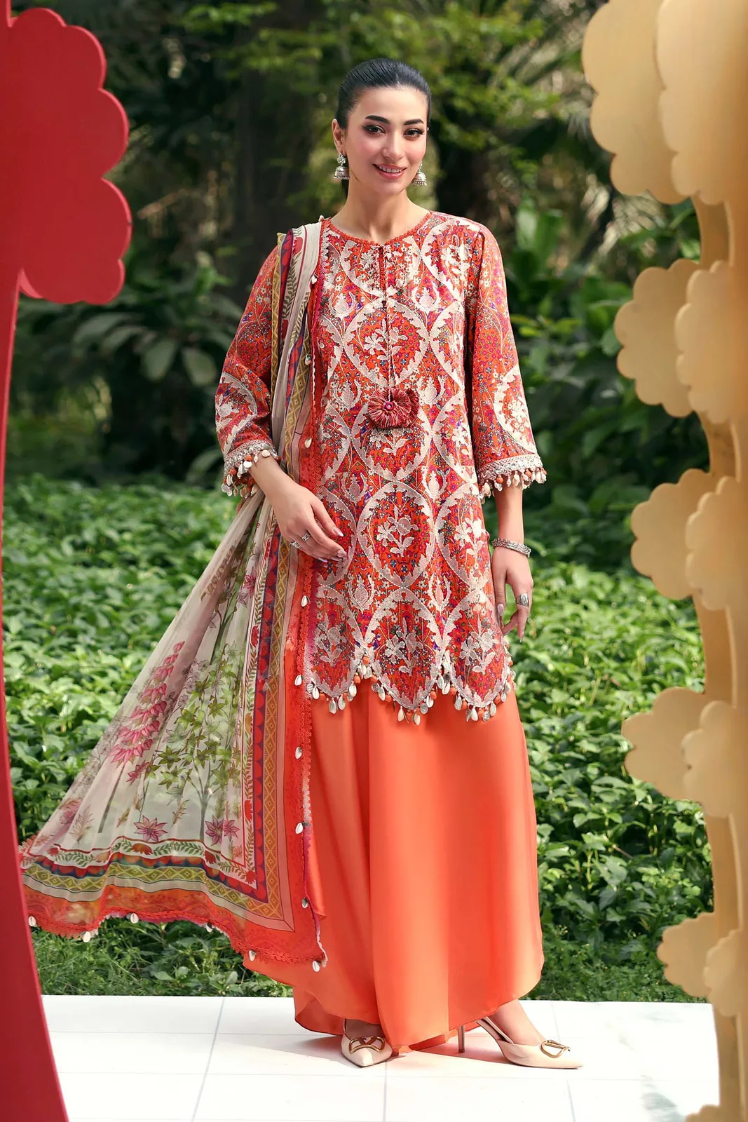 3 Piece Unstitched Embroidered Lawn Suit