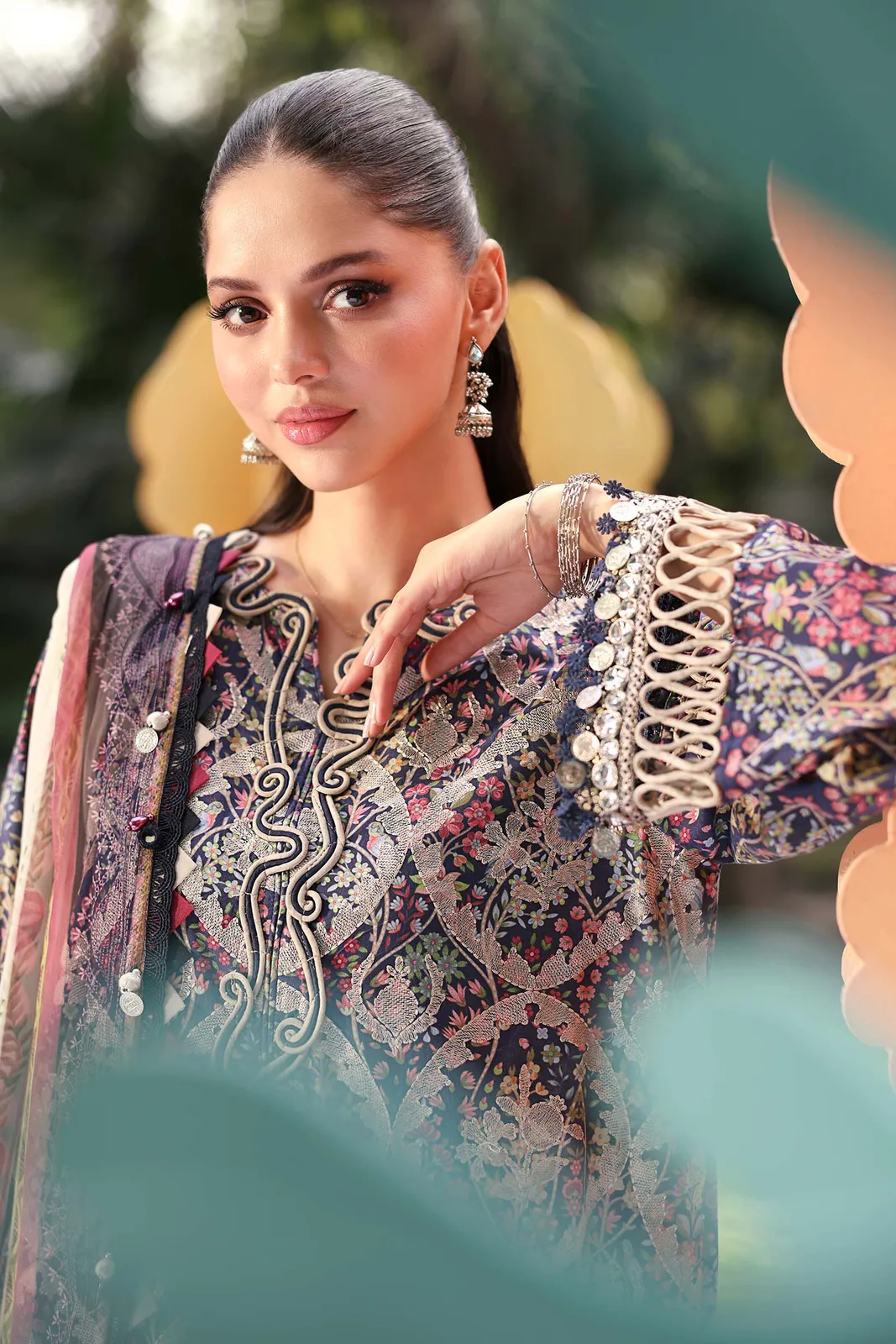 3 Piece Unstitched Embroidered Lawn Suit