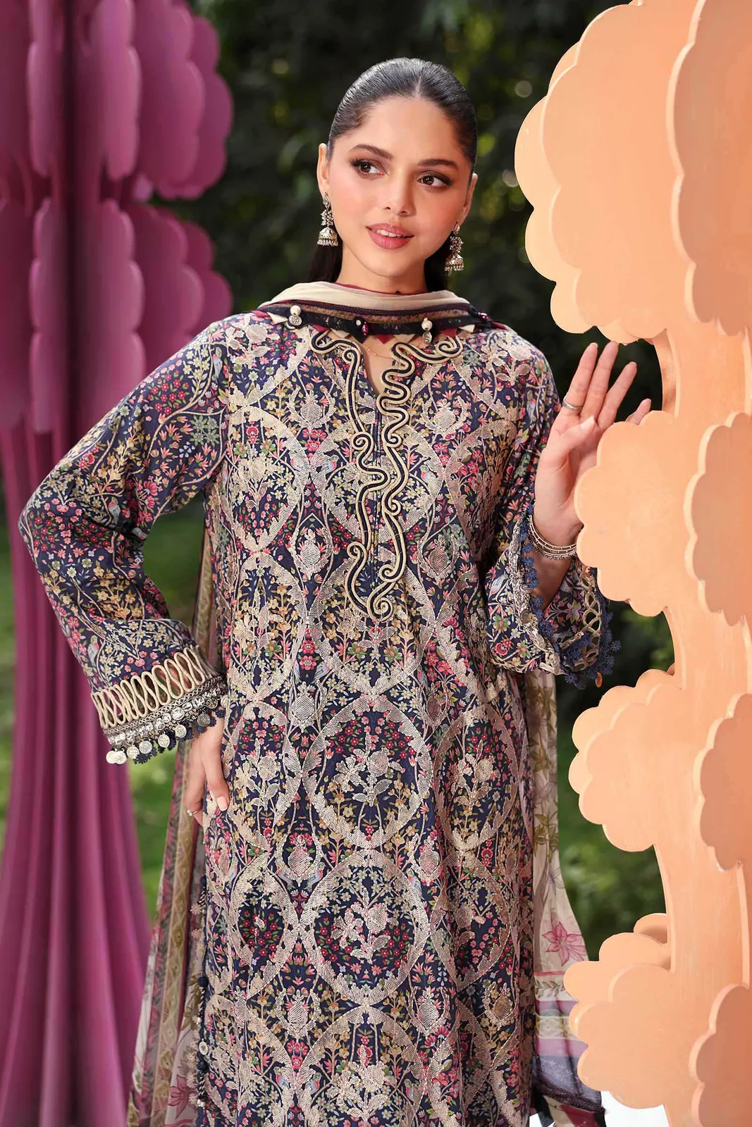 3 Piece Unstitched Embroidered Lawn Suit