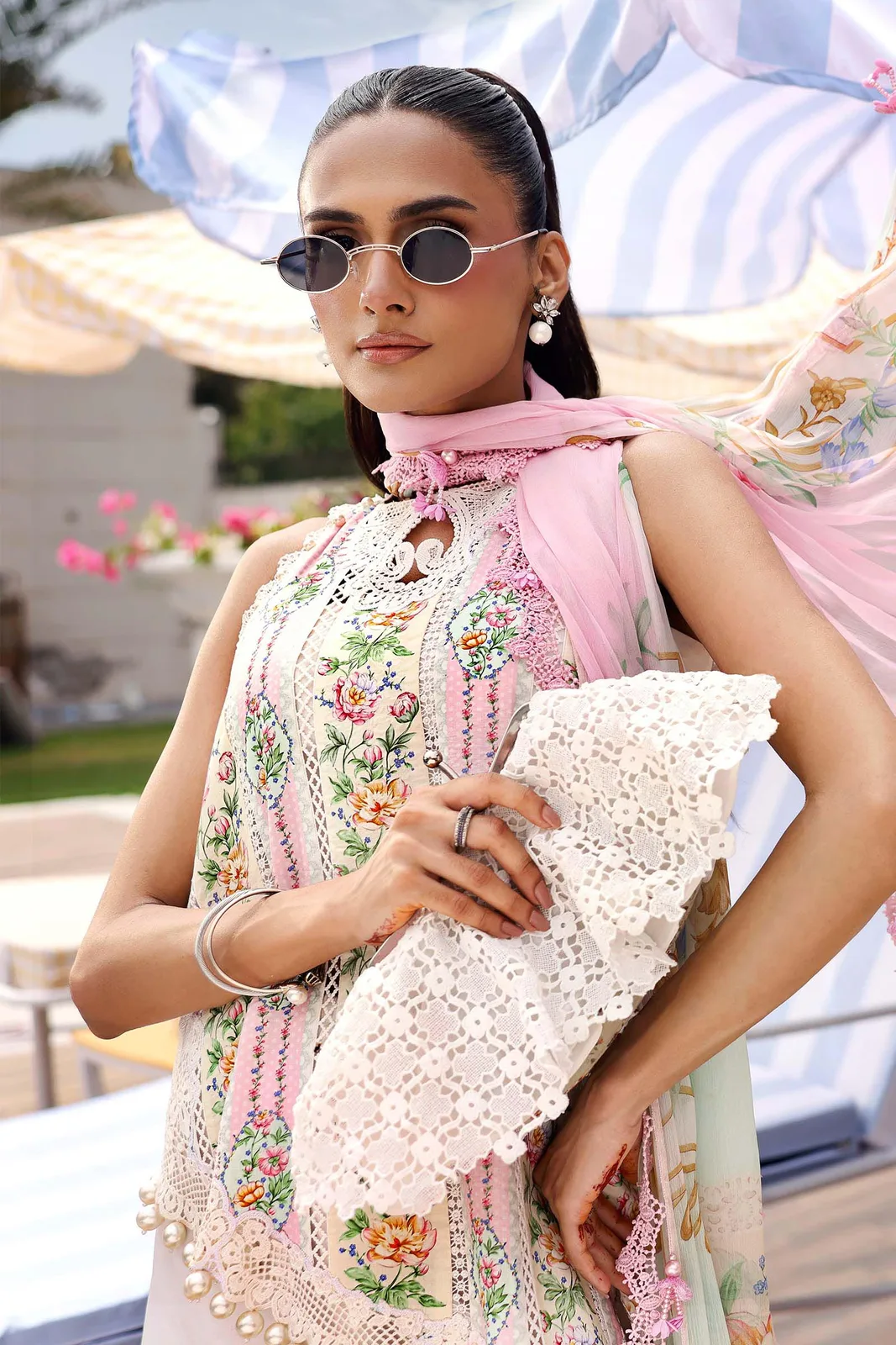 3 Piece Unstitched Embroidered Lawn Suit
