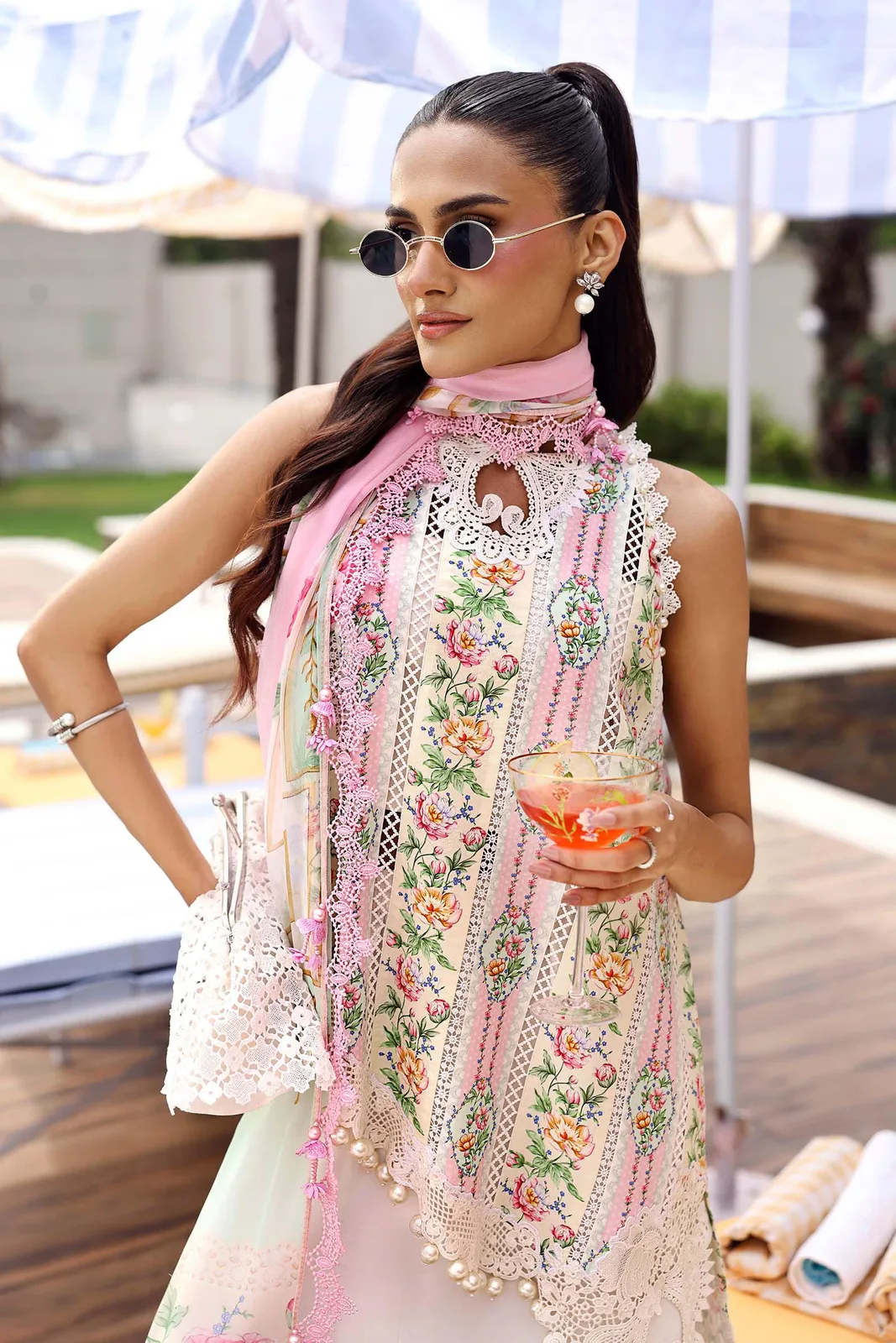 3 Piece Unstitched Embroidered Lawn Suit