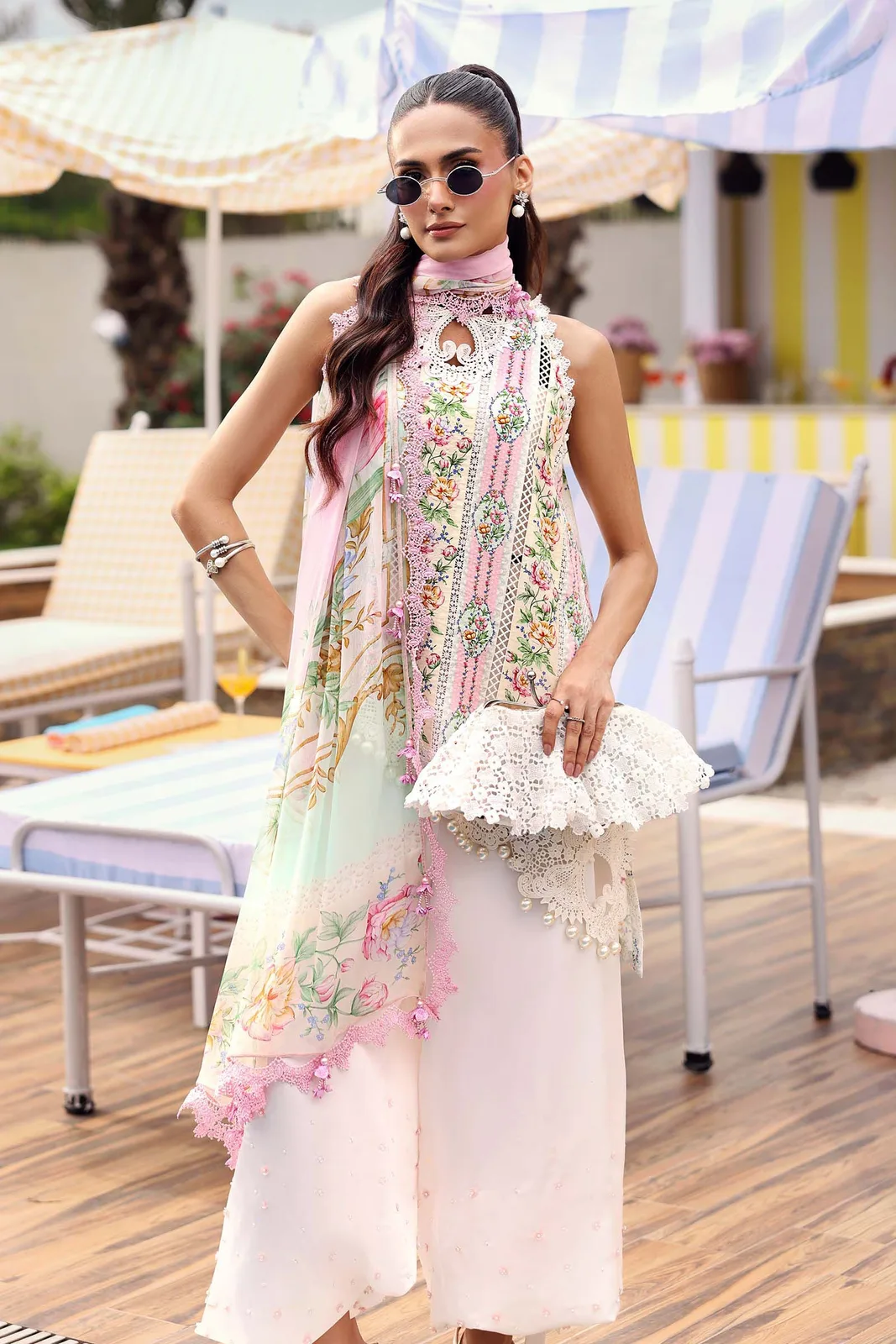 3 Piece Unstitched Embroidered Lawn Suit