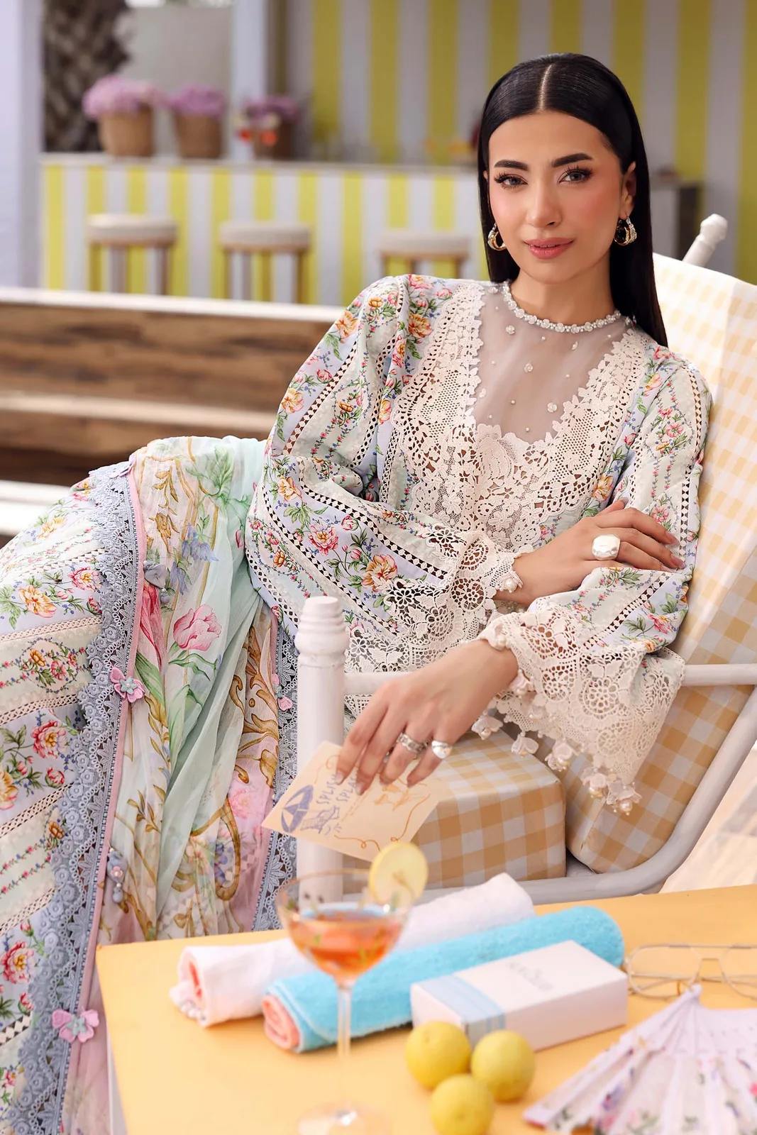 3 Piece Unstitched Embroidered Lawn Suit
